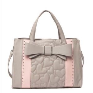 Betsey Johnson Quilted Bow Satchel